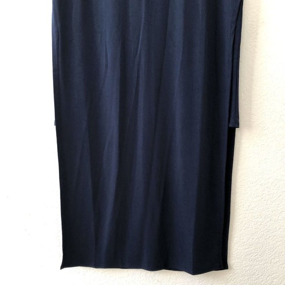 G.I.L.I. Jetsetter Side Slit Maxi Skirt Navy Blue Size Small Women's - Picture 3 of 8